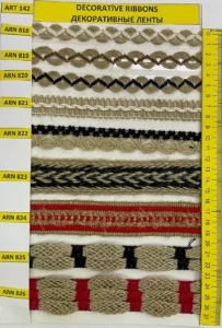 Dekoratīvās lentes – art. 142: ARN 818, ARN 819, ARN 820, ARN 821, ARN 822, ARN 823 …