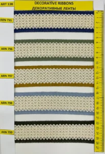 Dekoratīvās lentes – art. 138: ARN 795, ARN 796, ARN 797, ARN 7983, ARN 799
