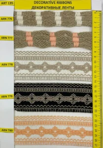 Dekoratīvās lentes – art. 135: ARN 776, ARN 777, ARN 778, ARN 779, ARN 780