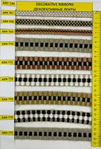 Dekoratīvās lentes – art. 134: ARN 767, ARN 768, ARN 769, ARN 770, ARN 771, ARN 772 …