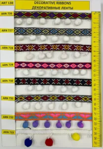 Dekoratīvās lentes – art. 130: ARN 726, ARN 728, ARN 729, ARN 730, ARN 731, ARN 733