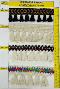 Dekoratīvās lentes – art. 123: ARN 687, ARN 688, ARN 689, ARN 690