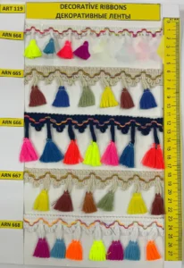 Dekoratīvās lentes – art. 119: ARN 664, ARN 666, ARN 667, ARN 668