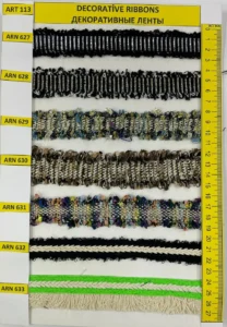Dekoratīvās lentes – art. 113: ARN 627, ARN 628, ARN 629, ARN 630, ARN 631, ARN 632 …