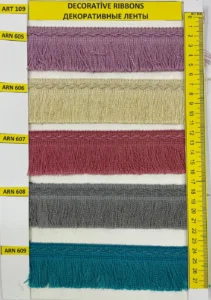 Dekoratīvās lentes – art. 109: ARN 605, ARN 606, ARN 607, ARN 608, ARN 609