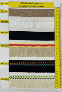 Dekoratīvās lentes – art. 107: ARN 587, ARN 589, ARN 588, ARN 590, ARN 591, ARN 592