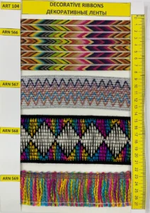 Dekoratīvās lentes – art. 104: ARN 566, ARN 567, ARN 568, ARN 569