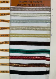 Dekoratīvās lentes – art. 52: ARN 444, ARN 445, ARN 446, ARN 447, ARN 448, ARN 449 …