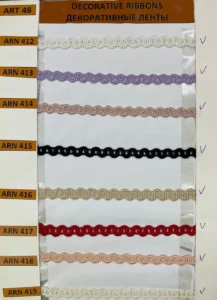 Dekoratīvās lentes – art. 48: ARN 413, ARN 414, ARN 415, ARN 416, ARN 417, ARN 418 …