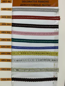 Dekoratīvās lentes – art. 46: ARN 392, ARN 393, ARN 394, ARN 395, ARN 396, ARN 397 …