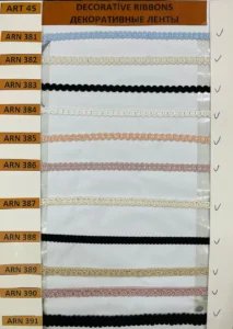 Dekoratīvās lentes – art. 45: ARN 381, ARN 38, ARN 383, RN 384, ARN 385, ARN 386 …