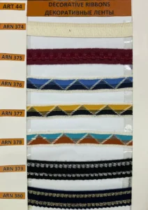 Dekoratīvās lentes – art. 44: ARN 374, ARN 377, ARN 379, ARN 380