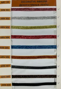 Dekoratīvās lentes – art. 35: ARN 301, ARN 30, ARN 303, ARN 305, ARN 306, AR 307 …