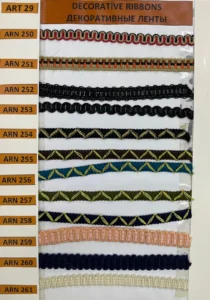 Dekoratīvās lentes – art. 29: ARN 250, ARN 251, ARN 252, ARN 253, A N 254, ARN 255 …