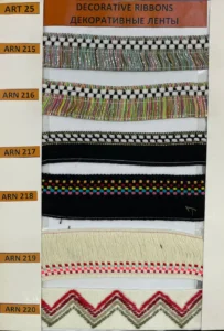Dekoratīvās lentes – art. 25: ARN 215, ARN 217, ARN 218, ARN 219, ARN 20