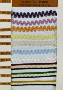 Dekoratīvās lentes – art. 20: ARN 165, ARN 166, RN 167, ARN 168, ARN 169, ARN 170 …