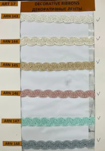 Dekoratīvās lentes – art. 17: ARN 143, ARN 144, ARN 145, ARN 146, ARN 147, ARN 148