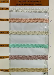 Dekoratīvās lentes – art. 16: ARN 137, ARN 138, ARN 139, ARN 140, ARN 141, ARN 142