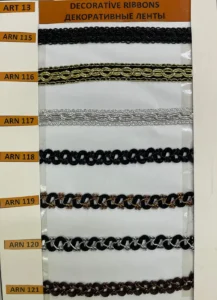 Dekoratīvās lentes – art. 13: ARN 115, ARN 116, ARN 117, ARN 118, ARN 119, ARN 120 …