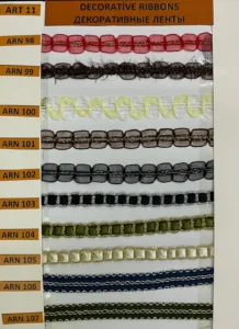Dekoratīvās lentes – art. 11: ARN 98, N 99, ARN 100, ARN 101, ARN 102, ARN 103 …