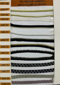 Dekoratīvās lentes – art. 08: ARN 67, ARN 68, ARN 69, ARN 70, ARN 71, ARN 72 …
