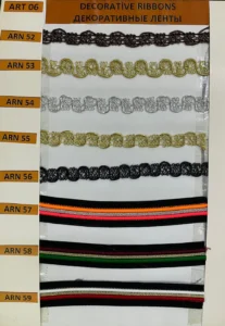 Dekoratīvās lentes – art. 06: ARN 52, ARN 53, ARN 54, ARN 55, ARN 56, ARN 57 …
