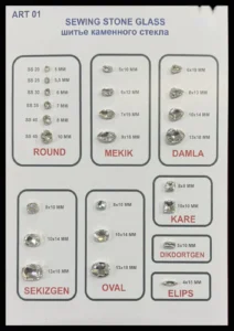 Sew-On Rhinestones – art. 01: SS 20, SS 25, SS 30, SS 35, SS 40