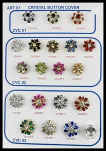 Kristallidega nööbid – art. 01: CVC 01, CVC 02, CVC 03