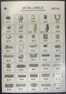 Metal Labels – art. 05: ML 105, ML 120, ML 125, ML 130, ML 101, ML 106 …