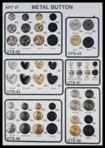 Метални копчета – арт. 07: UTS-42, UTS-43, UTS-46, UTS-45, UTS-47, UTS-48