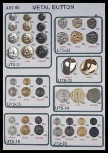 Метални копчета – арт. 05: UTS-31, UTS-35, UTS-32, UTS-34, UTS-38, OTS-36