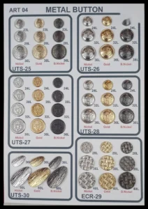 Метални копчета – арт. 04: UTS-25, UTS-26, UTS-27, UTS-30, ECR-29