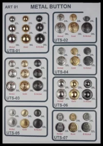 Метални копчета – арт. 01: UTS-03, UTS-05, UTS-02, UTS-04, UTS-06, UTS-07
