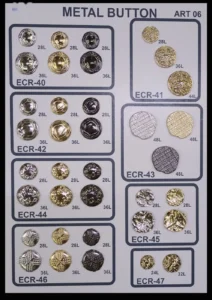 Метални копчета – арт. 06: ECR-40, ECR-42, ECR-44, ECR-46, ECR-41, ECR-43 …
