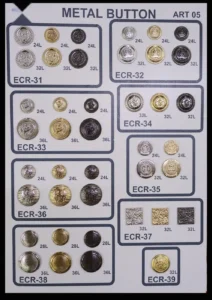 Метални копчета – арт. 05: ECR-31, ECR-33, ECR-36, ECR-38, ECR-32, ECR-34 …