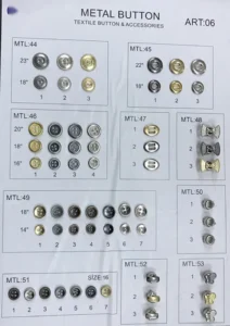 Метални копчета – арт. 06: MTL47, MTLT50, MTLT53
