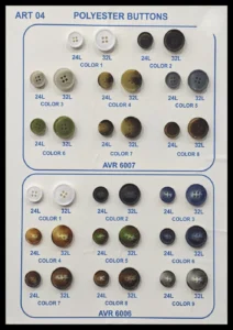 Polyesterknappar – art. 04: AVR 6007, AVR 6006