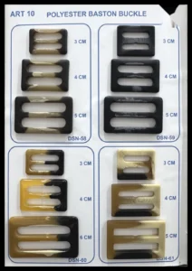 Poliestera sprādzes – art. 10: DSN-58, N-60, DSN-59