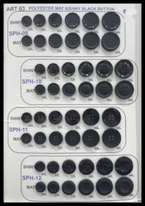 Polyesterknappar – art. 03: SPH-09, SPH-12