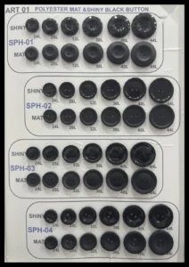 Polyesterknappar – art. 01: SPH-02, SPH-03, SPH-04