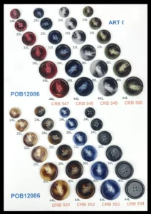 Polyesterknappar – art. 06: POB12086, CRB 547, CRB 548, CRB 549, CRB 550, CRB 551 …
