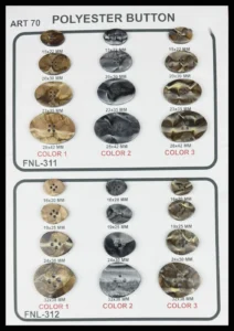 Polyesterknappar – art. 70: FNL-311, FNL-312