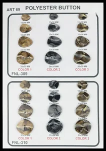 Polyesterknappar – art. 69: FNL-309, FNL-310