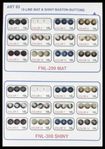 Polyesterknappar – art. 63: FNL-299, FNL-300