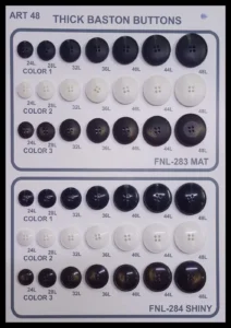 Polyesterknappar – art. 48: FNL-283, FNL-284