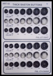 Polyesterknappar – art. 43: FNL-273, FNL-274