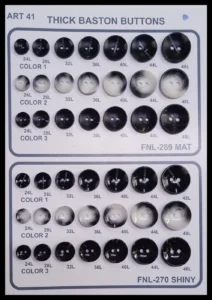 Polyesterknappar – art. 41: FNL-269, FNL-270