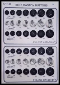 Polyesterknappar – art. 40: FNL-267, FNL-268