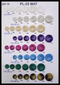 Polyesterknappar – art. 39: PL-25