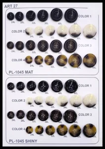 Polyesterknappar – art. 27: PL-1045